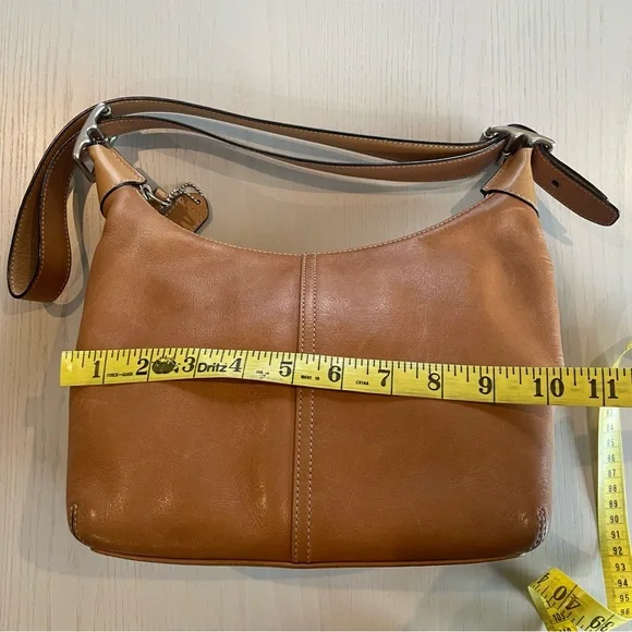 Coach Vintage Leather Legacy Bag British Tan 9566 Convertible Shoulder Y2K Rare - Picture 10 of 11